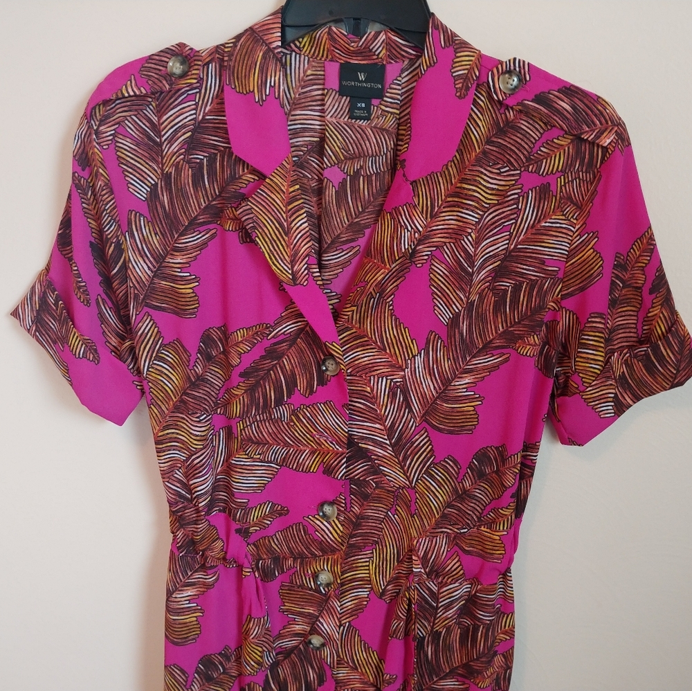 Silky tie-waist top